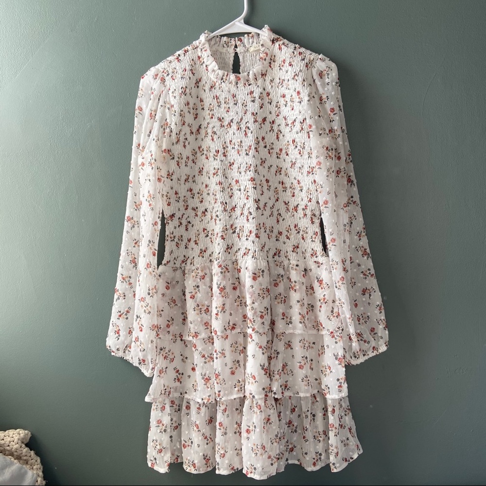 LIKE NEW ILLA ILLA Floral Ruffle Smocked Dress